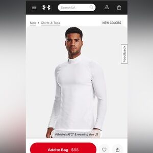 Under Armour Men's White Long Sleeve Shirt